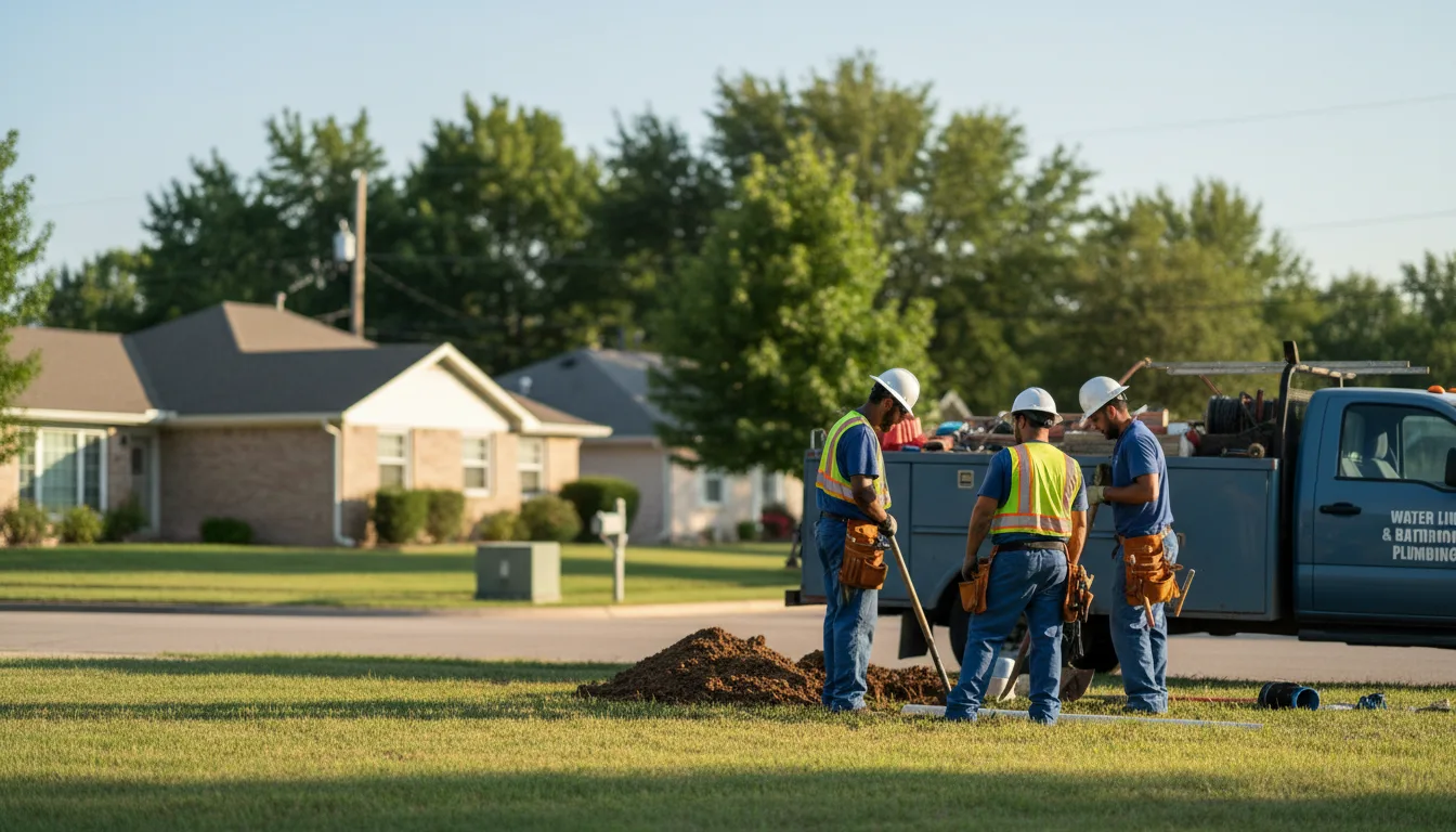 Residential water line and bathroom plumbing service in Medina, WA